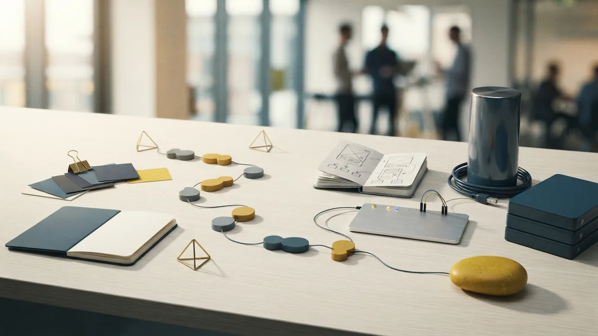 Small batch agile delivery Small software release shown through connected stages from idea to tested product