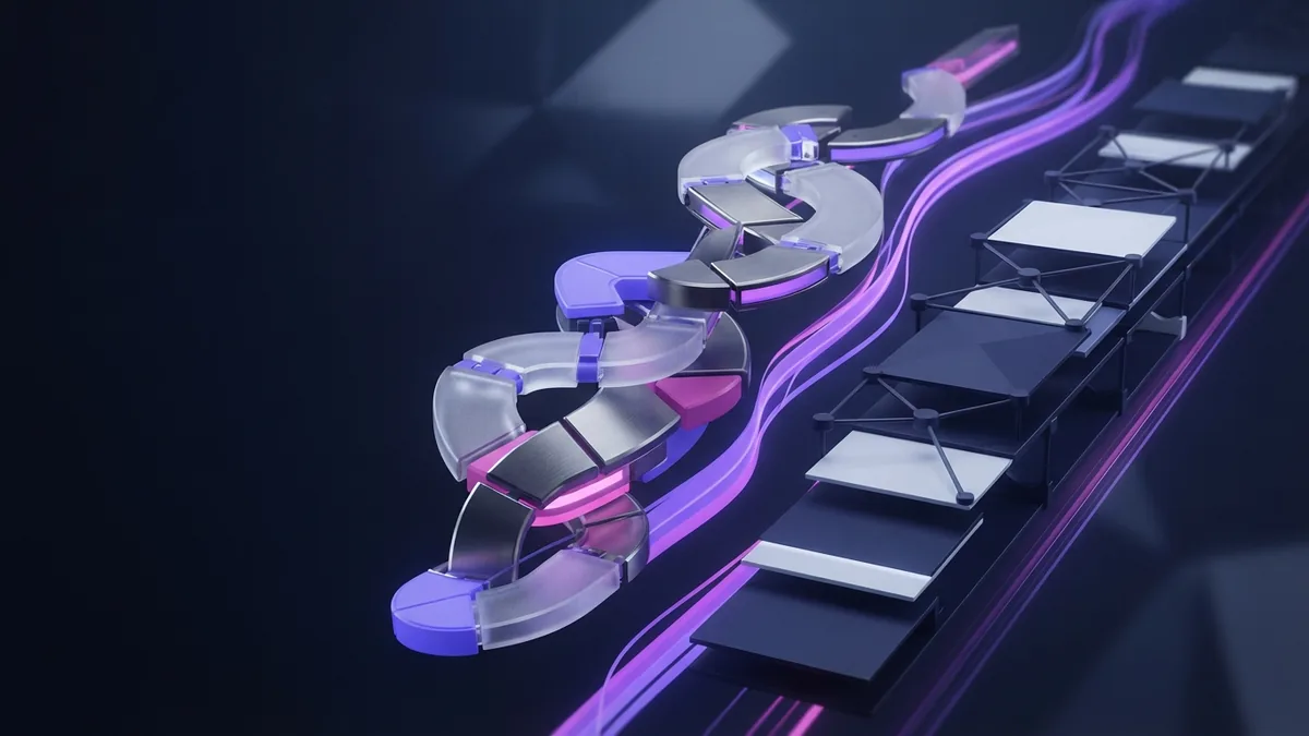 Abstract 3D paths compare flexible Agile delivery with a staged development model
