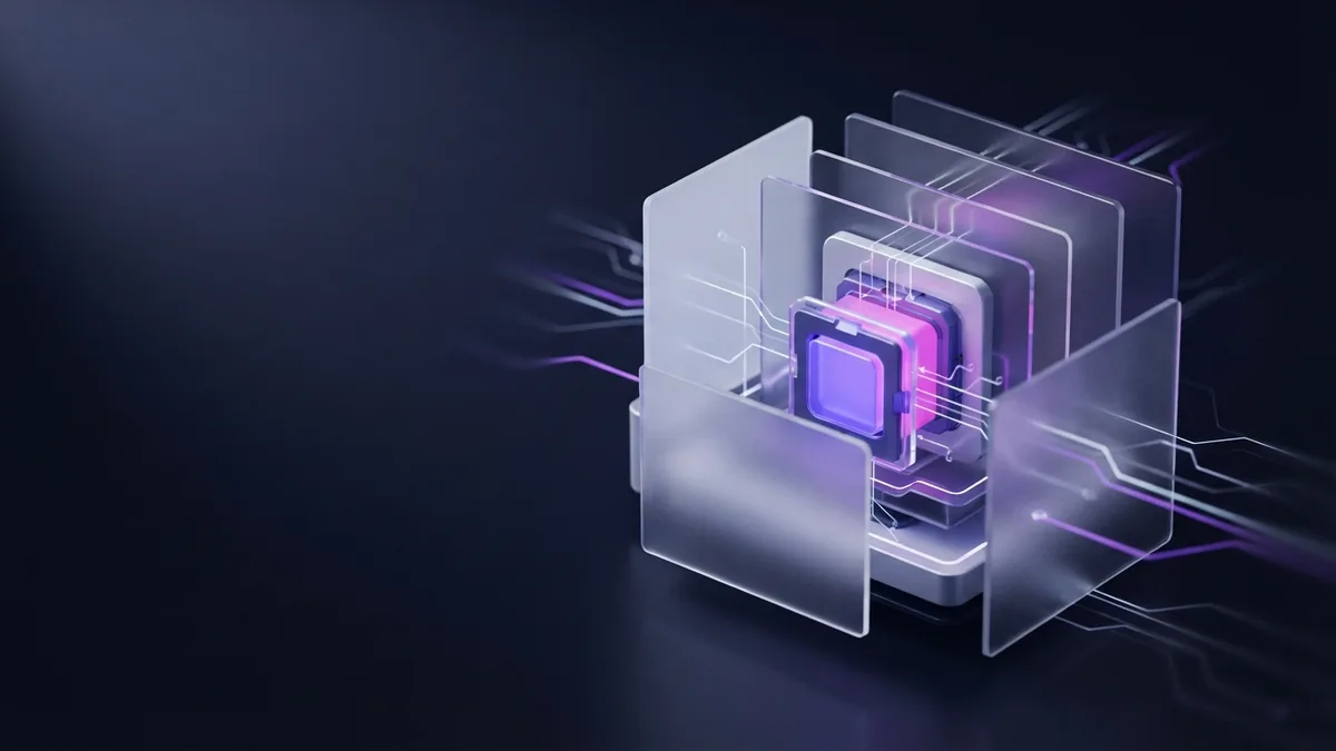 Abstract protective layers representing BPO risk control and data security
