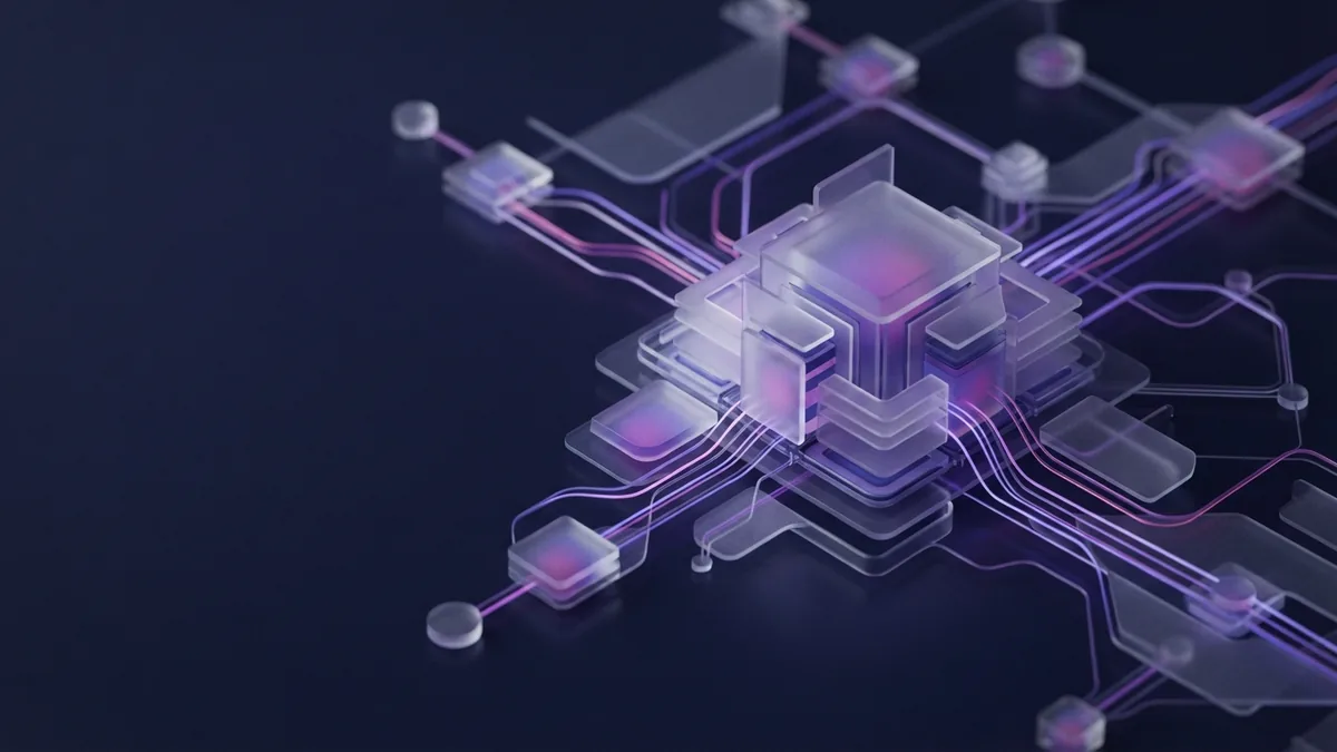 Frosted glass cloud service modules showing scalable and resilient app design