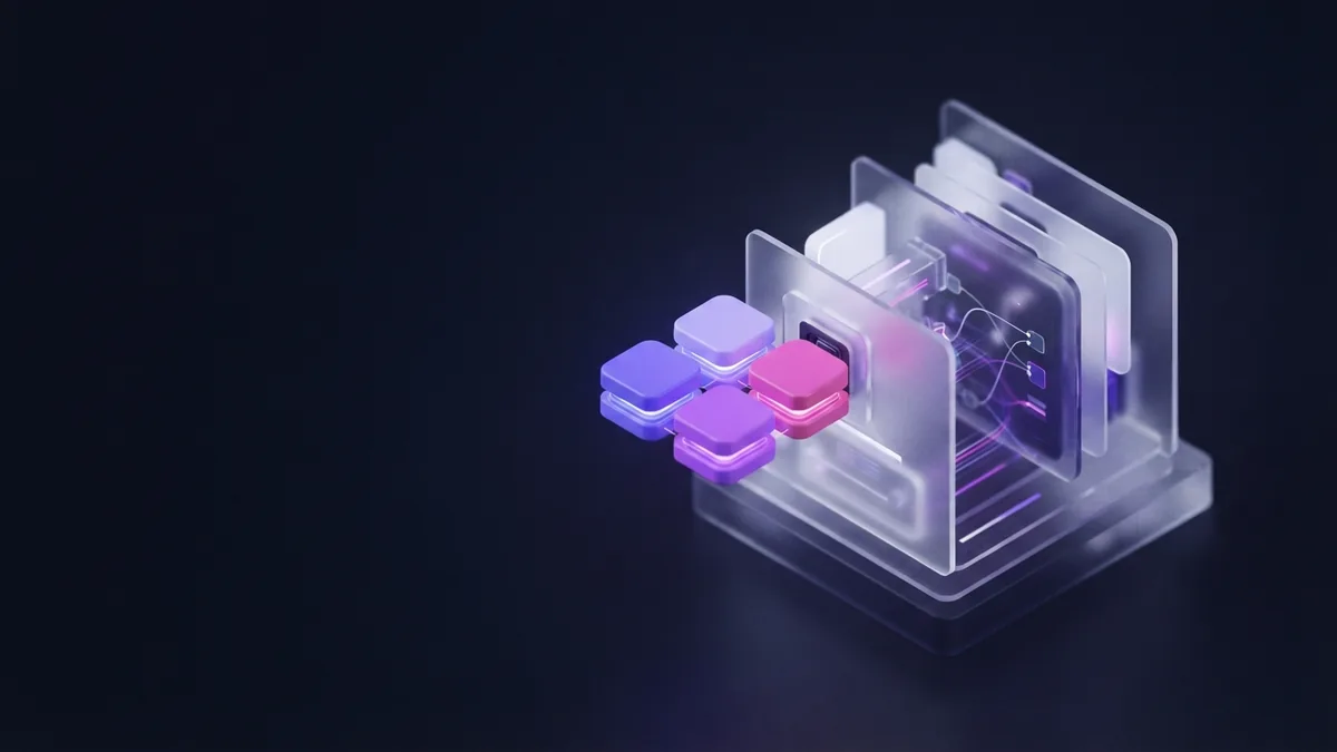 Small glowing modules attach to a larger abstract model during fine-tuning