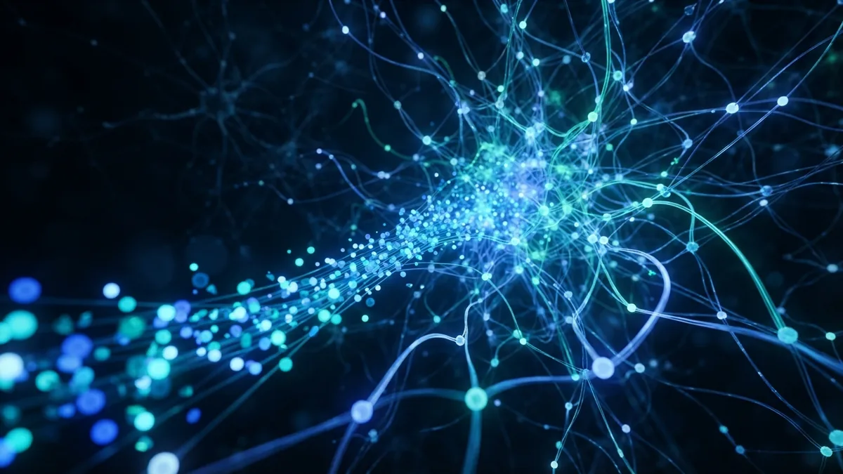 How an LLM processes input Abstract token stream entering a neural network to show how large language models process input