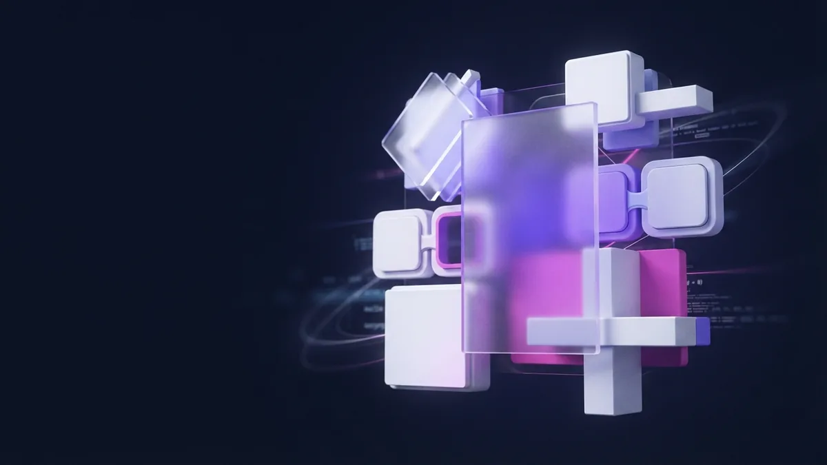 Abstract geometric model forms representing different large language model families