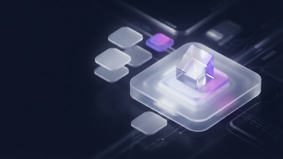SaaS platform selection concept Abstract platform module beside smaller components for SaaS selection planning