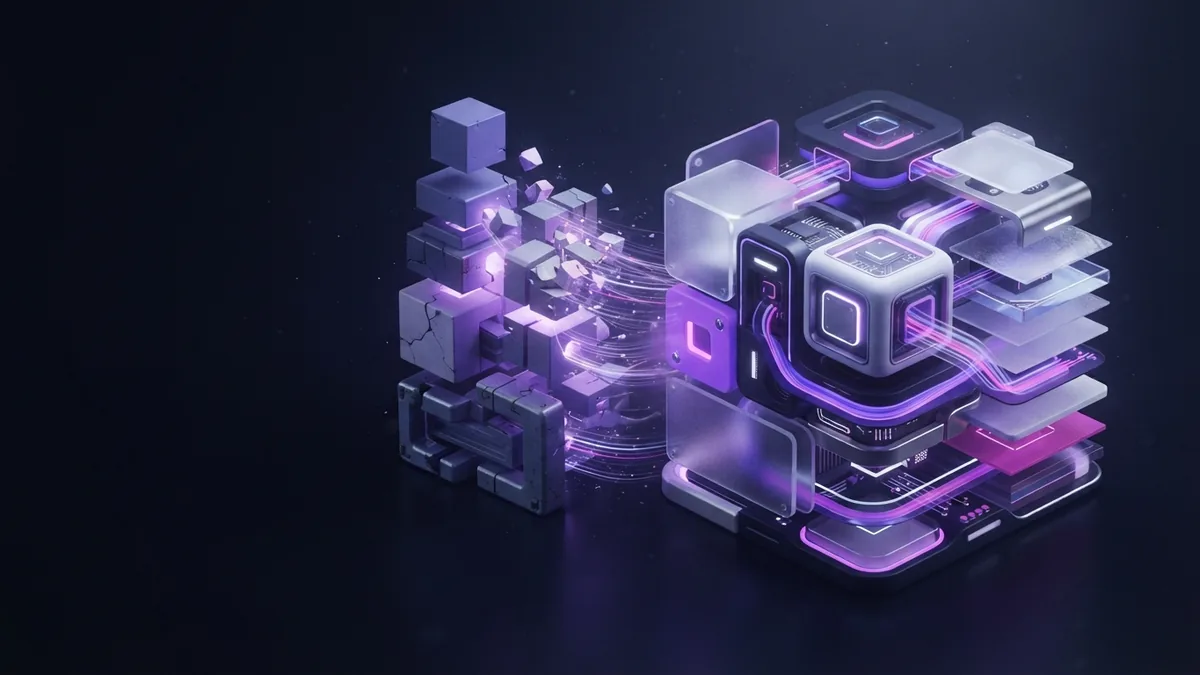 Abstract geometric transition from personnel management to modern HRM systems